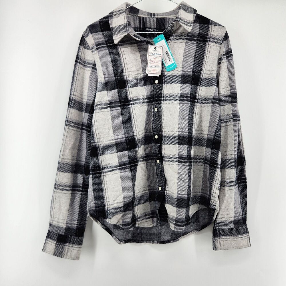 Flag & Anthem Women's Small Grey Kaycee Button Down Shirt NWT